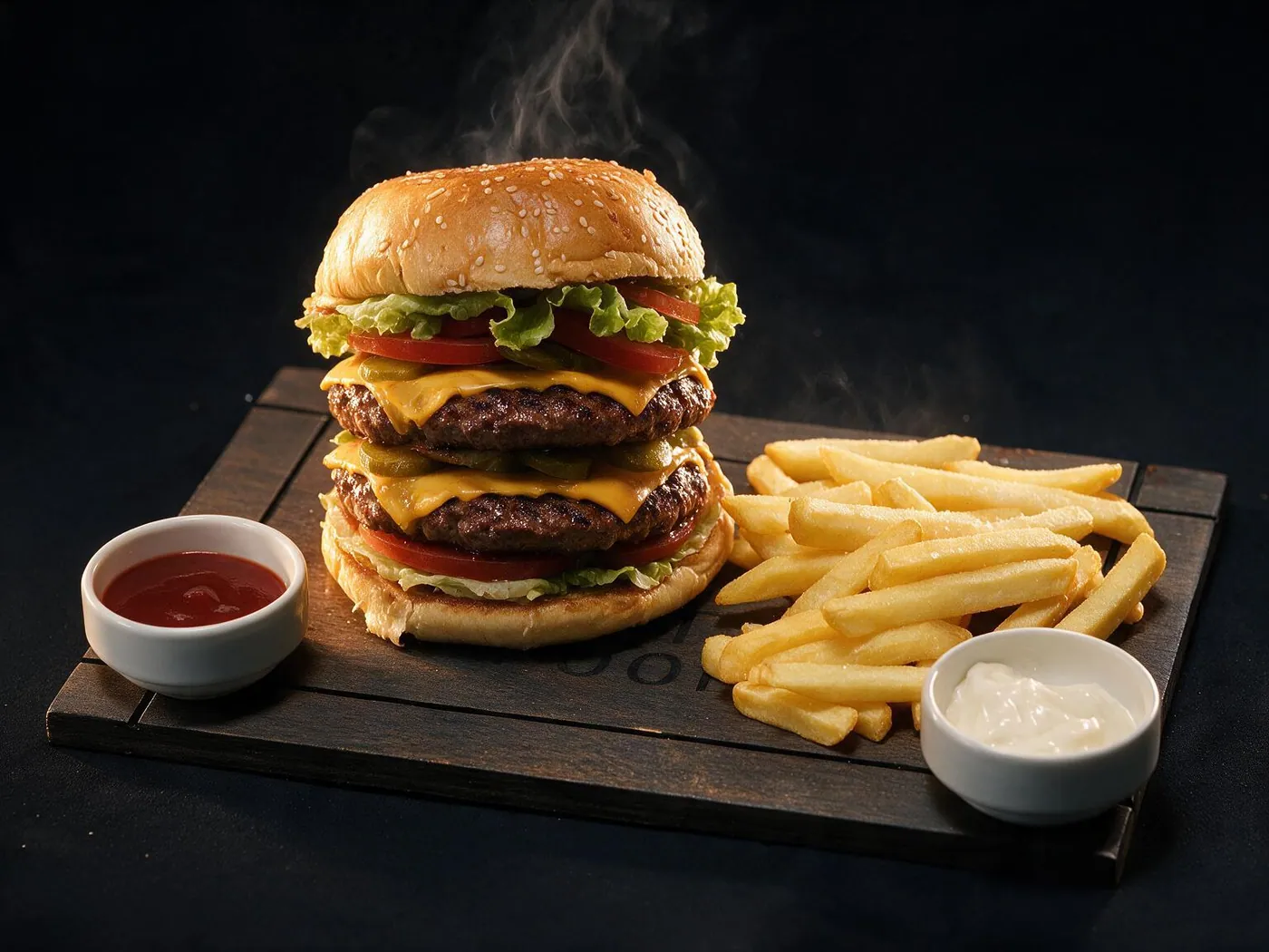 Double Hamburger Menü